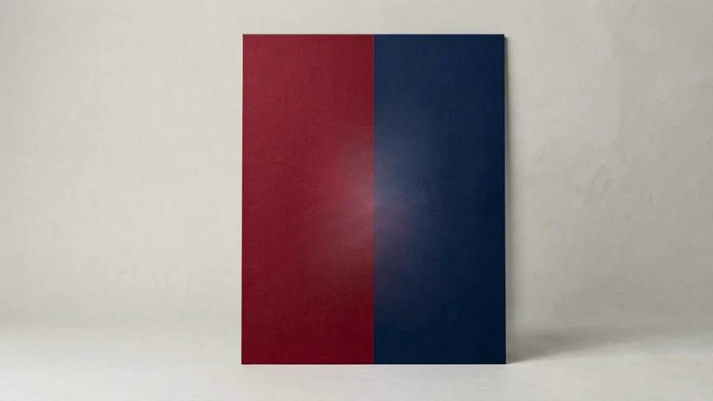 Red and blue split editorial composition for the Dunhill Red 6mg vs Dunhill Blue 6mg carton comparison guide