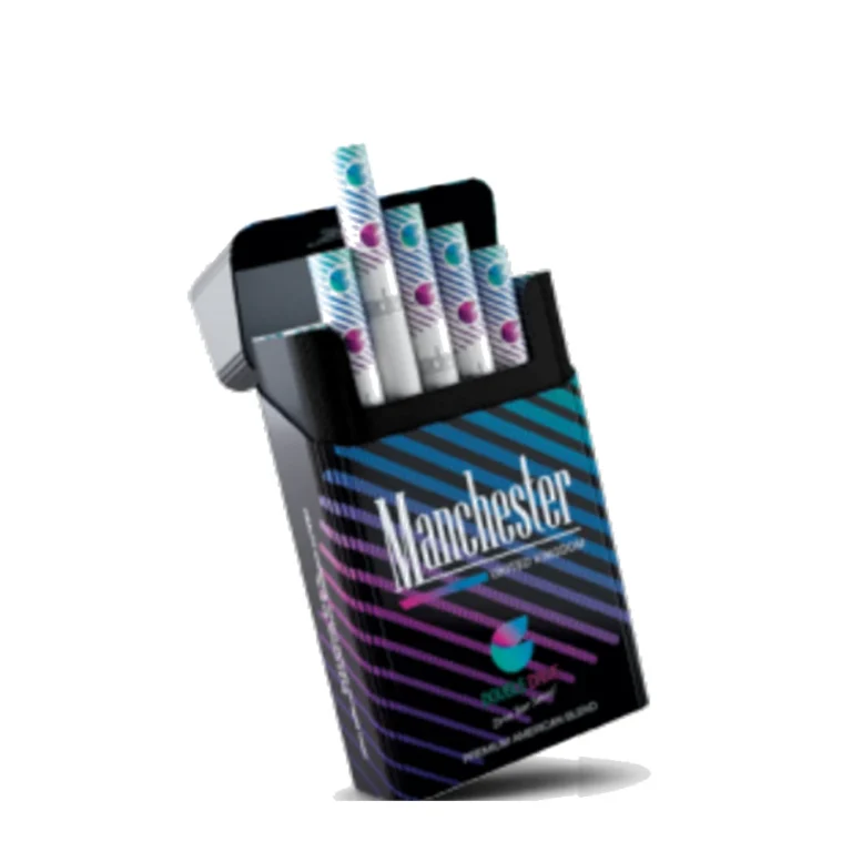 Manchester Double Drive Blueberry Mint cigarette carton product image