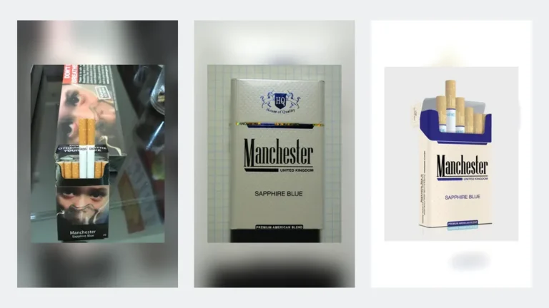 Three distinct Sapphire Blue catalogue product records shown for identity matching